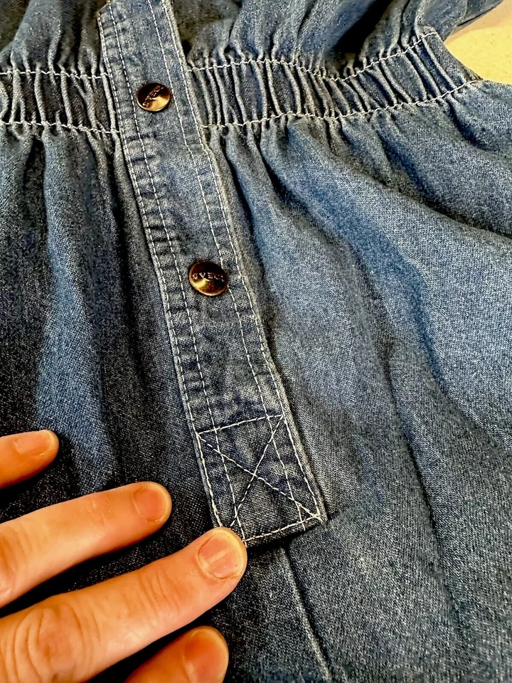 Mono vaquero vintage jersey talla general (XL) frente a presión/cintura elástica Foto 4 de 4