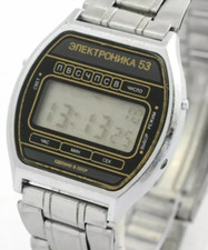 Rzadki zegarek ELEKTRONIKA-53 LCD cyfrowy rosyjski kwarc
