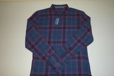 american rag CIE mens long sleeve casual dress shirt sz:XS -blue
