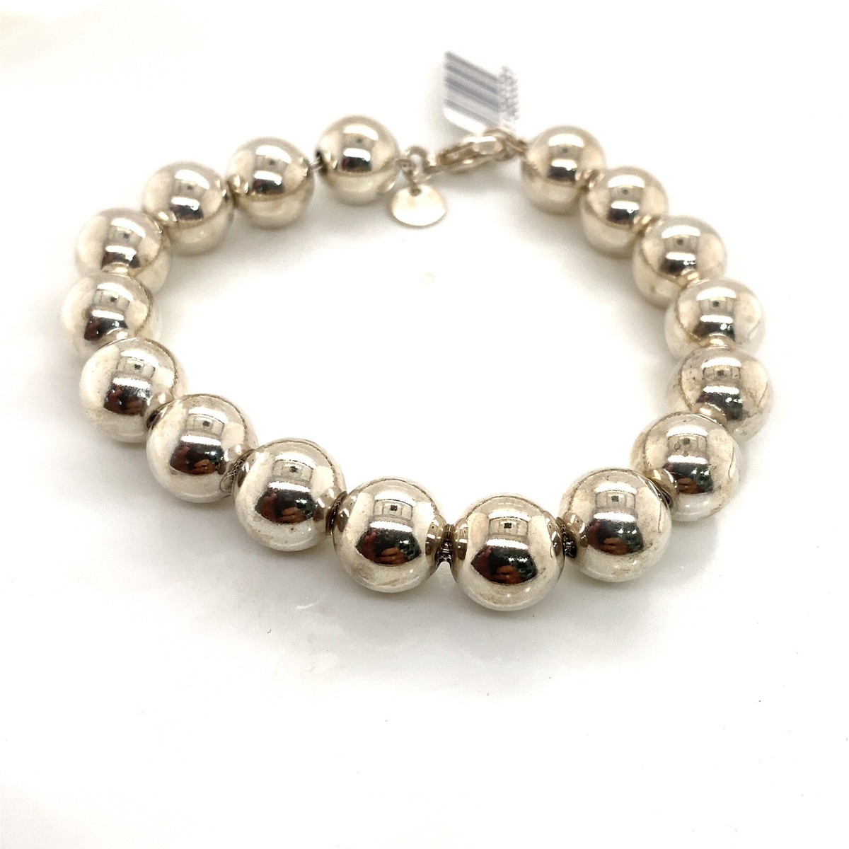 Tiffany Sterling Silver 10mm Bead Ball Bracelet