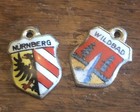 Vintage NURNBERG & WILDBAD 800 Silver Enamel Shield Bracelet Charm Lot — photo 6