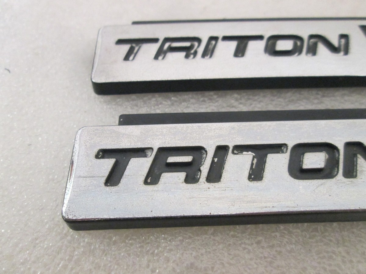 Ford Triton V8 Emblem Set Badge Logo F-150 F150 Side Fender OEM Genuine