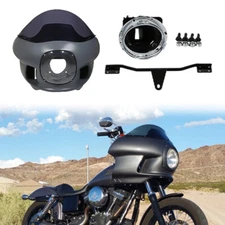 7" Headlight Upper Fairing Cowl Mount Kit Fit For Harley Softail Low Rider 18-23