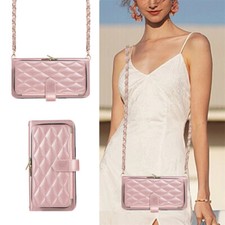 For iPhone 17 Pro Max 16 15 13 7 Leather Flip Stand Card Wallet Bag Case W/Strap