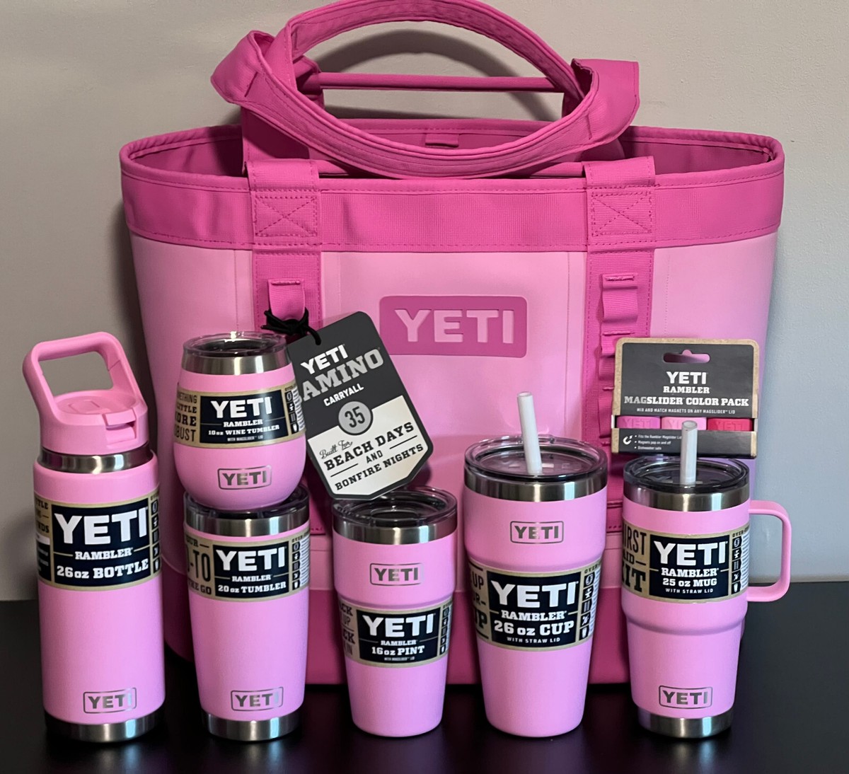 Yeti Camino 35 🎀 Power Pink BUNDLE 🎀- Limited Edition Color NWT RARE LE