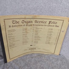 The Organ Service Folio Voluntaries for Church Use 1930 Wide Layout Lorenz Pub.
