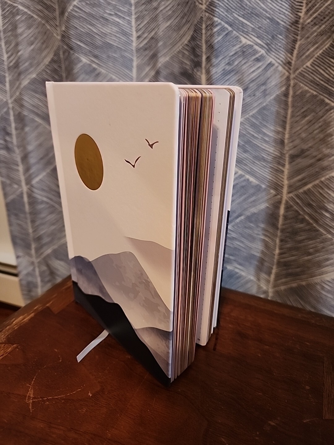 Gold-Page Journal Diary with Blank & Colored Pages-image