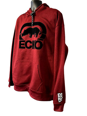 Ecko Unltd Men's Big Rhino Logo Pullover Hoodie Red Marled 2XL NWT