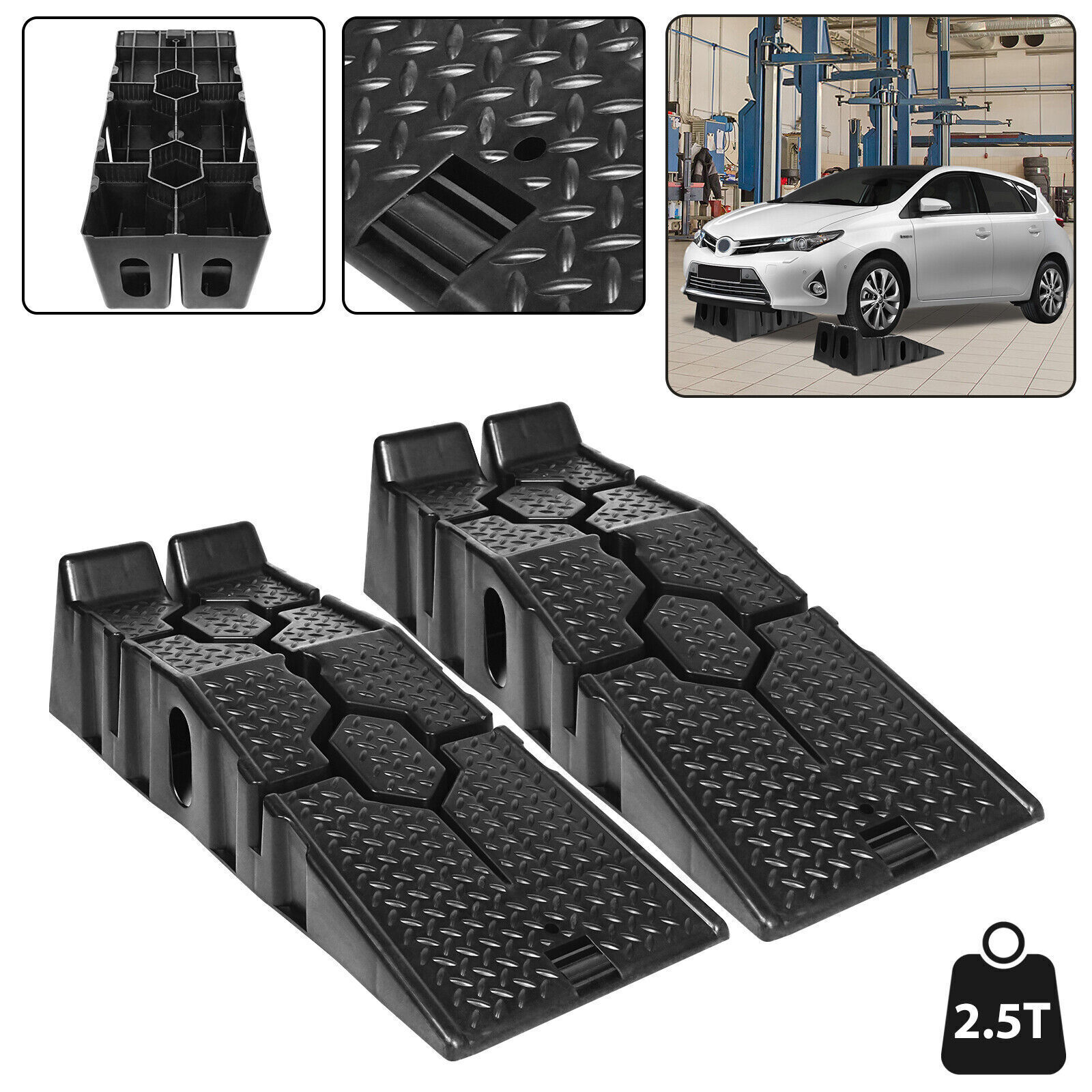 2.5 Ton Car Ramps Lift Lifting Jack Heavy | Grelly UK
