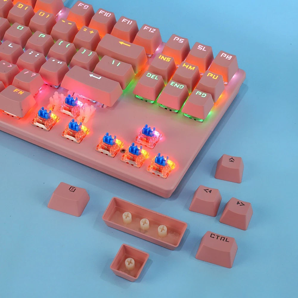 87-Key Mechanical Gaming Keyboard with Blue Axis and Plug-and-Play Design