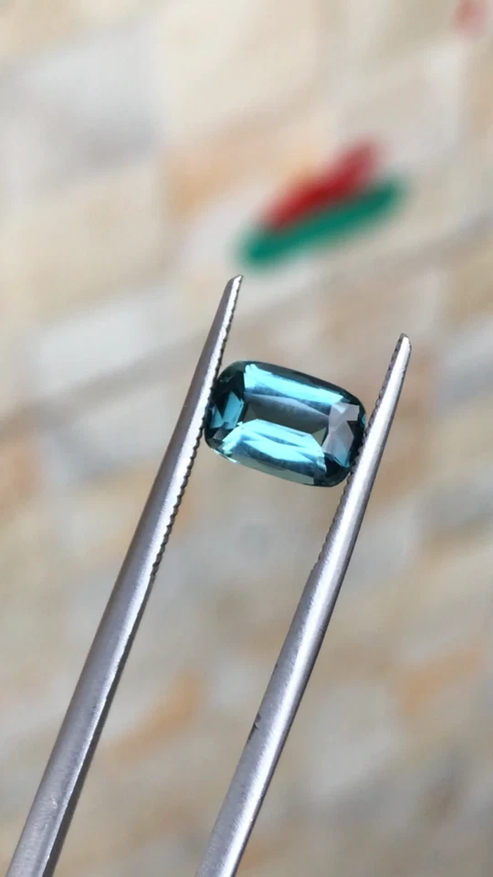 1.20ct Natural Neon Blue Tourmaline - Beautiful  Color and Luster - Afghanistan - Image 3 of 4