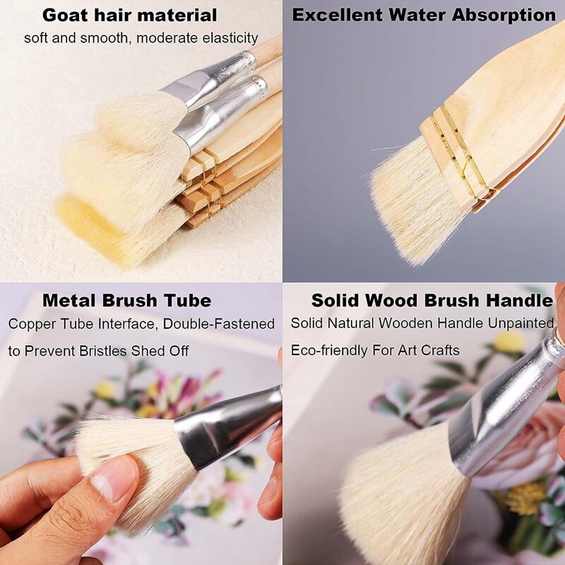 10Pcs Paint Brushes Sizes Goat Hair Paint Brushes for Painting9083 eBay