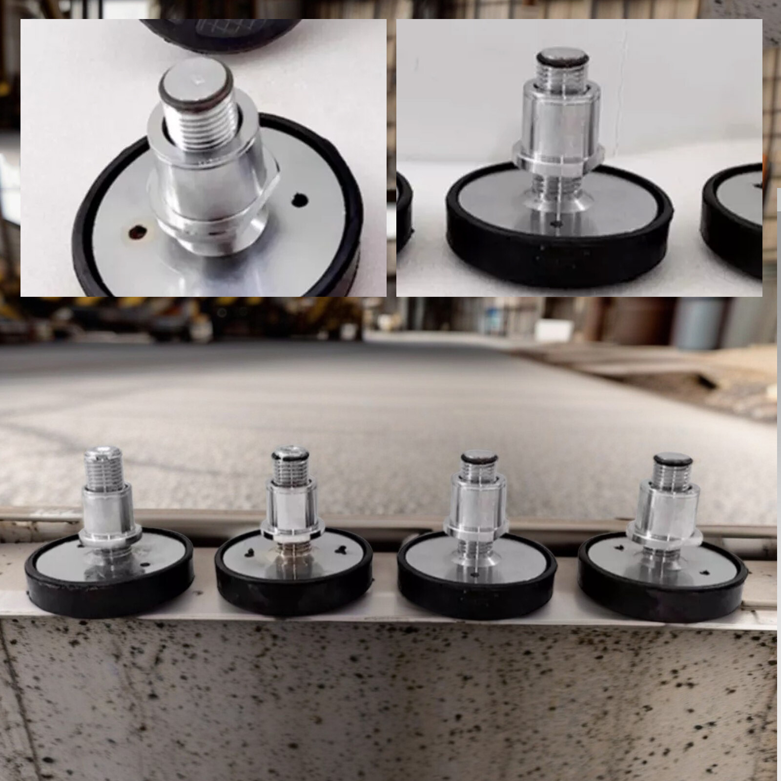 Car Lift Rubber tray adjustable Heightening Feet Pads Shaft diameter 38mm USApRR