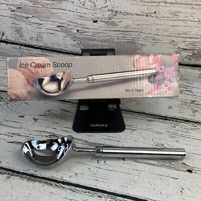 Wm. A. Rogers Ice Cream Scoop Elegant Durable Sparkling Mirror Finish Open Box
