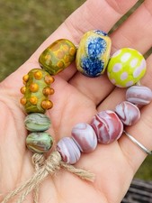 Lampwork Glass Bead Lot 12 Lampwork Glass Beads HANDMADE Lampwork Beads