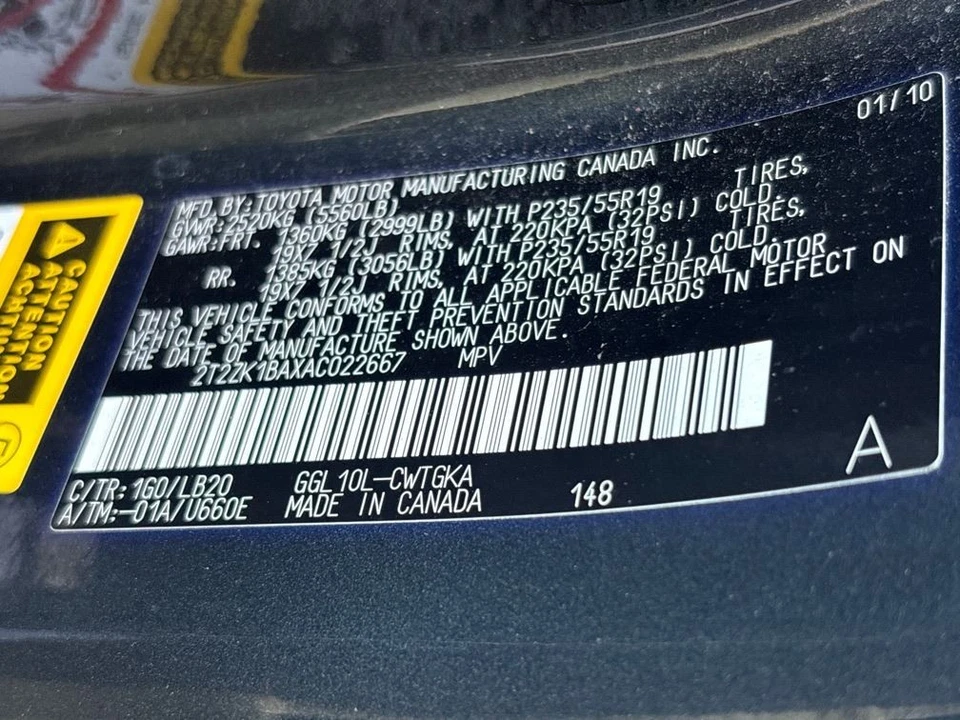ROOF ASSEMBLY 2010-2012 LEXUS RX350 - Image 4 of 4