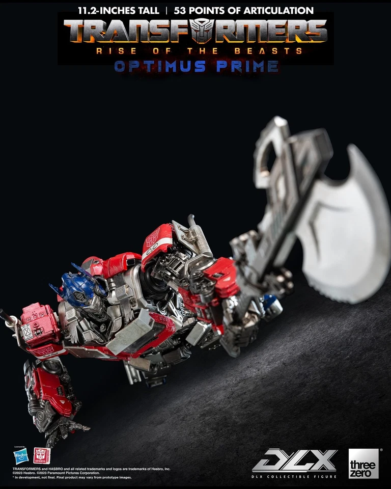 Transformers Rise of the Beasts DLX Action Figure 1/6 Optimus Prime ThreeZero - Immagine 3 di 4