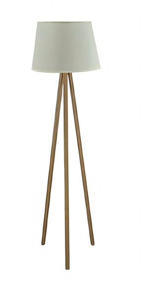 Moderne Graue Stehlampe Aus Holz Mit Dimmbarer Funktion-image