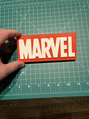 3D Printed Marvel Studio Studios Sign Logo Display Comics