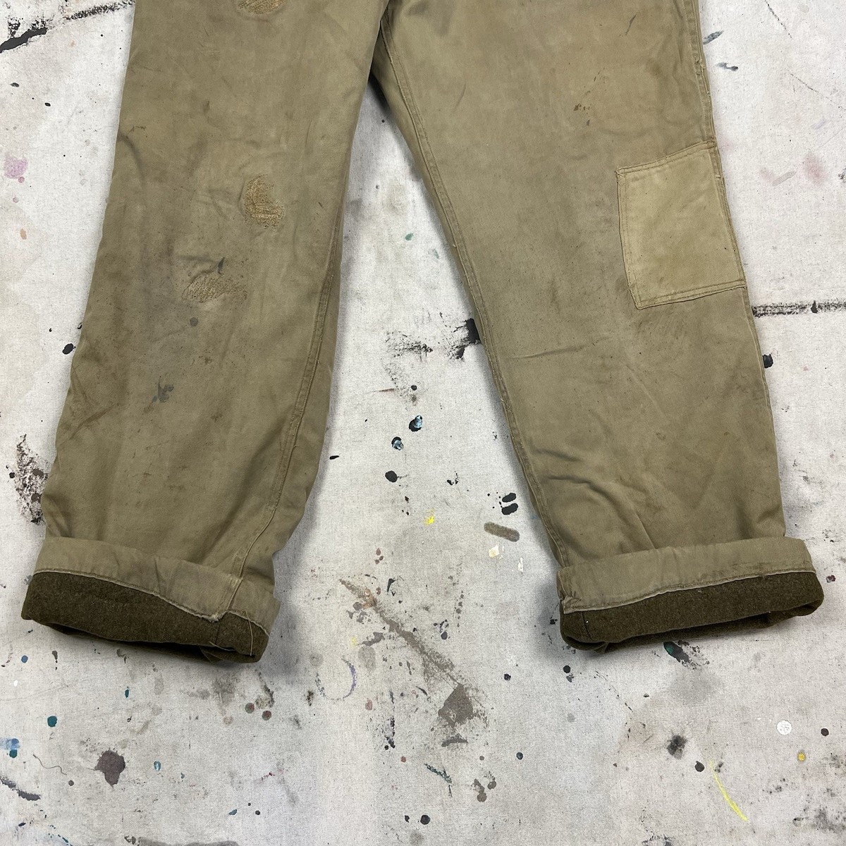 Vintage 40s WW2 US Army Winter Combat Tanker Pants 34x32 Military