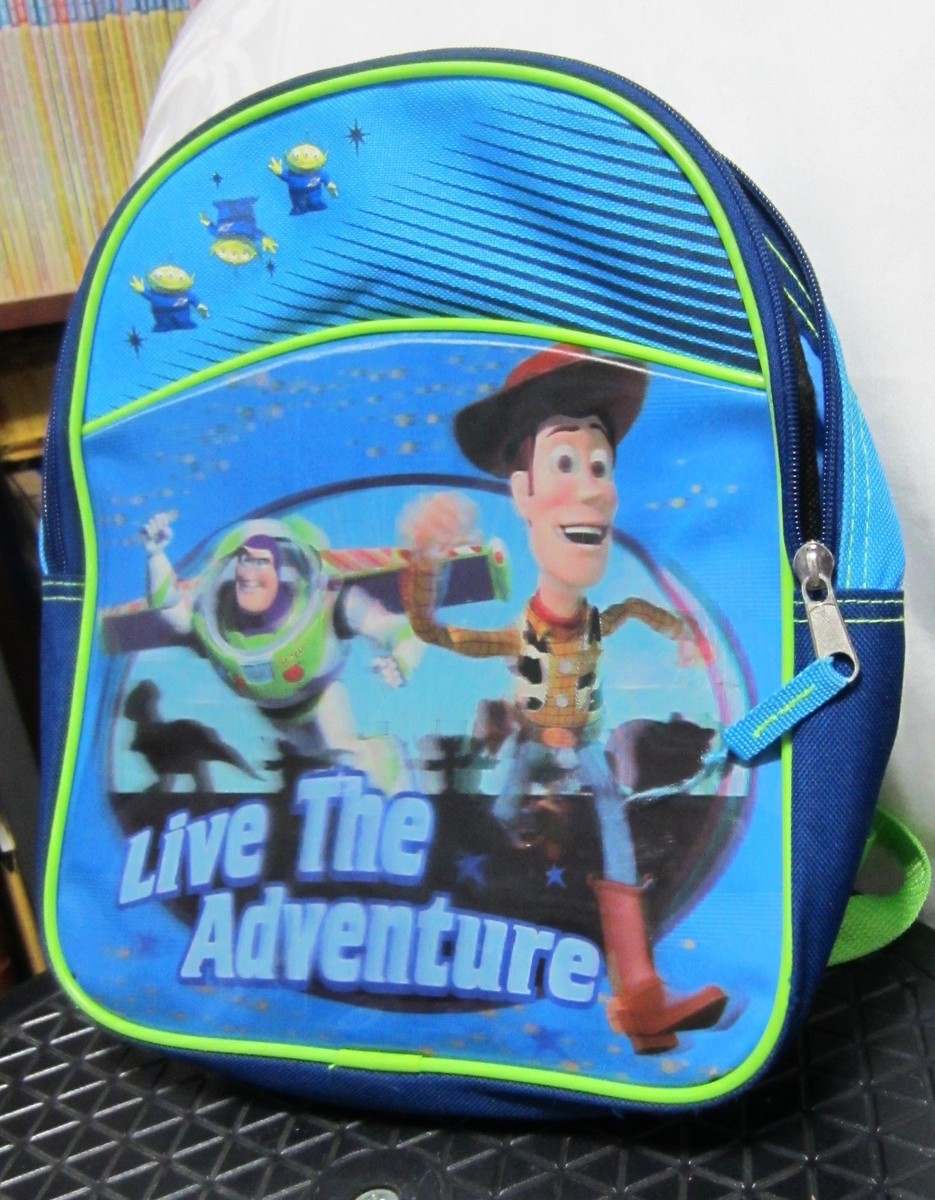 disney pixar toy story buzz and woody mini backpack Disney Pixar Toy Story 3D “Live The Adventure” Buzz & Woody Kids Small  Backpack
