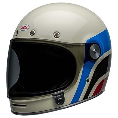 Bell Powersports Bullitt Speedway Vintage White/Blue X-Large-Fully Functional