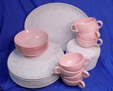 BROOKPARK MELMAC Sweet and Lovely Pattern 41pc w Dinner Plates Bowls Coffee Cups