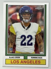 2024 Topps Chrome Football Blake Corum 1974 Topps Refractor RC #74TF-14 Rams