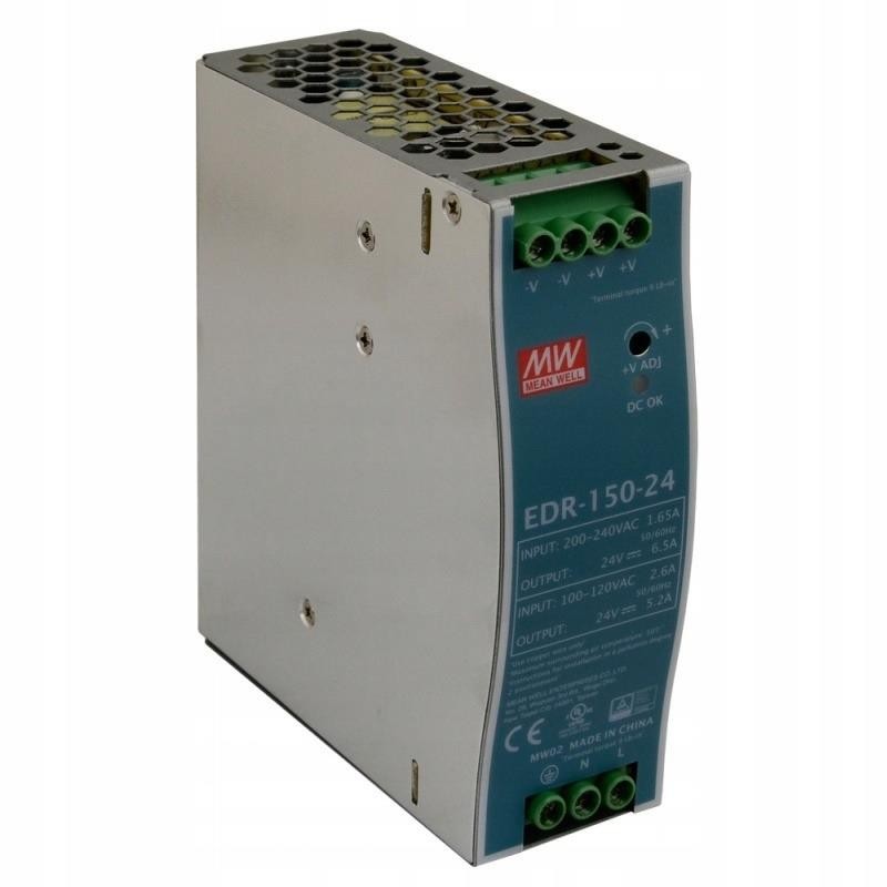 Alimentation 24V Mean Well EDR-150-24 bloc industriel haute performance