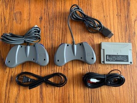 Sega Saturn gray Japanese console system + 5 games + 2 controllers + memory card