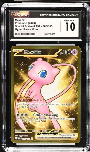 Pokemon TCG Mew Ex Hyper Rare Scarlet & Violet 151 205/165 Gem Mint CGC 10