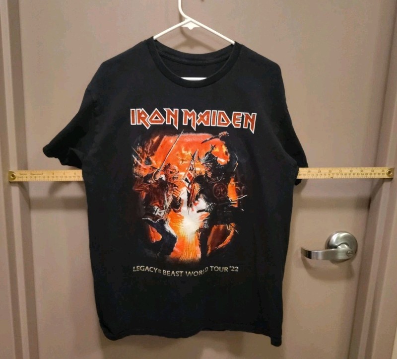 Iron Maiden Legacy Of The Beast World Tour 2022 Black T-shirt Double Sided 