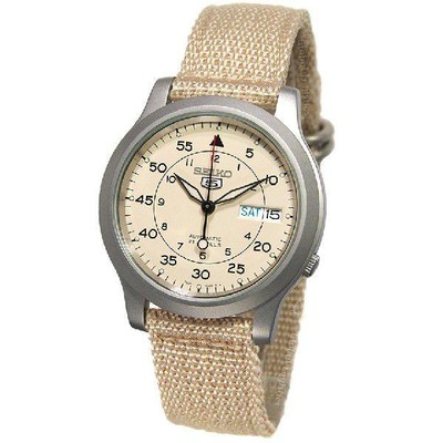 セイコー SEIKO5 セイコー ミリタリー SNK803K2 SEIKO 5 SNK803K2 Beige Automatic Watch Military Nylon Band
