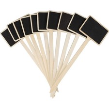 Pflanzenstecker Beschriften Garten Holz Schilder wetterfest 20 Stück