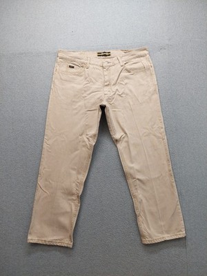Lee Men Jeans 40x30 Beige Denim Straight Leg High Rise Regular Fit Outdoor Wear