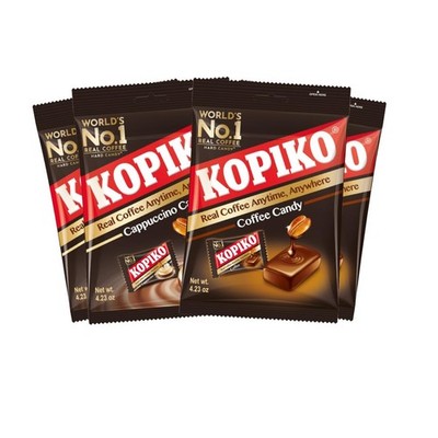 Kopiko Coffee & Cappuccino Bold-Tasty Hard Candy,  (Pack of 4, 4.23oz Each)