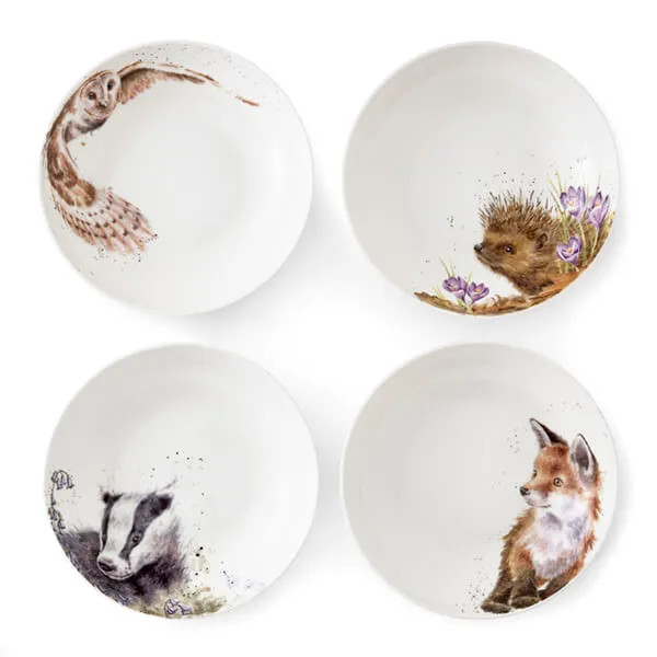 Juego de 4 cuencos para pasta Wrendale Designs animales del bosque