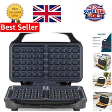 Luxury Dual Waffle Maker with Automatic Temperature Control, Deep Fill Design