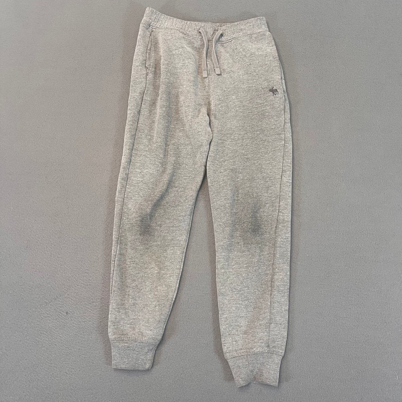 Abercrombie Kids Jogger Pants Boys 9/10 Elastic Waist Drawstring Gray Sweatpants