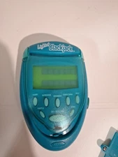 Radica Lighted Blackjack Electronic Hand Held Game Flip Open Works 2003.