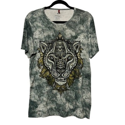 Ay Güey Psychedelic Graphic Tee Men's M Streetwear Indie Artcore Y2K Grunge