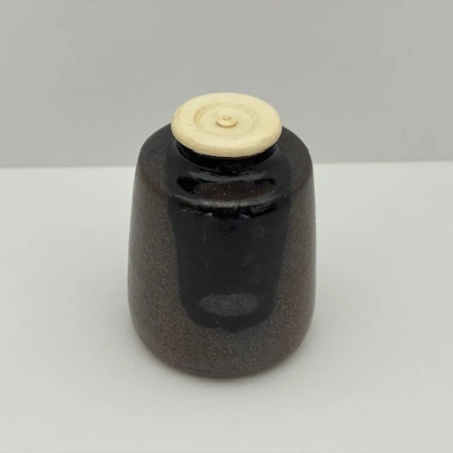 Recipiente raro japonês cerimônia do chá Chaire Caddies Seto ware Hirosawa com caixa - Imagem 3 de 4