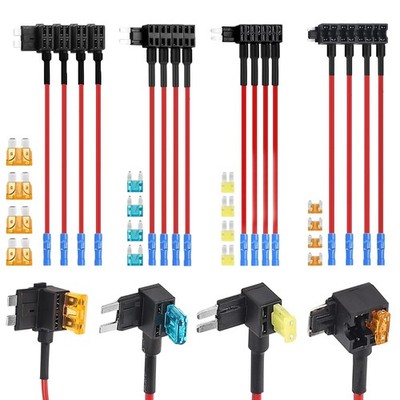BFXM 16 Pack 4 Types 12V Car Add-a-Circuit Fuse Tap Adapter,Standard 16 