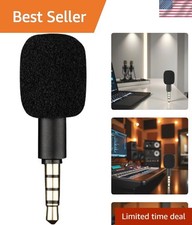 Mini Portable 4-Pole Karaoke Microphone for Smartphones  Laptops - Black