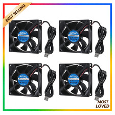 4Pcs 80mm USB Fan 5V DC Brushless Cooling Fans for 3D Printer Computer CPU