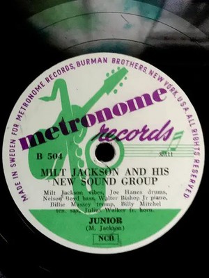 SCHELLACK James Moody & His Swedish Crowns / Milton Jackson And His N Out Of No