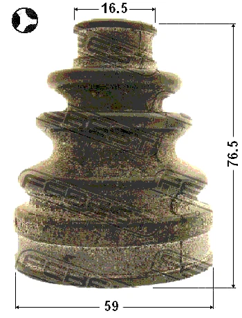 Boot Inner Cv Joint Kit 59X76.5X16.5 Fits Toyota 04439-42010, 04439-42030, 42330 - Picture 9 of 13