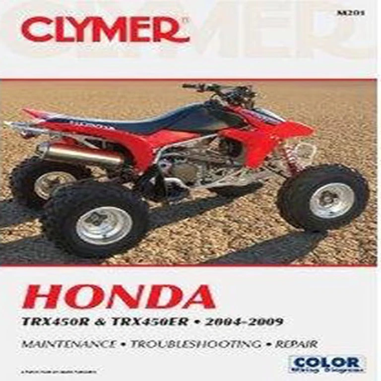 CLYMER HONDA РУЧНОЙ TRX450R, TRX450ER 2004-2009 ATV ремонт обслуживания CM201 - Изображение 3 из 4