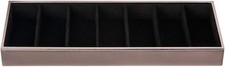 7 Slot Sunglasses Organizer, Leather Eyeglass Storage Tray Box for Table, Desk