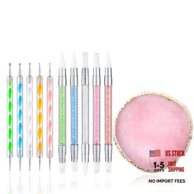 FULINJOY Nail Art Design 11PCS Kits - Resin Nail Art Palette, 5Pcs Nail Art